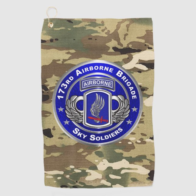 173rd Airborne Brigade   Golf Towel (Front)