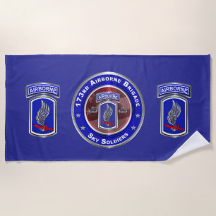 173rd Airborne Brigade Veteran Beach Towel
