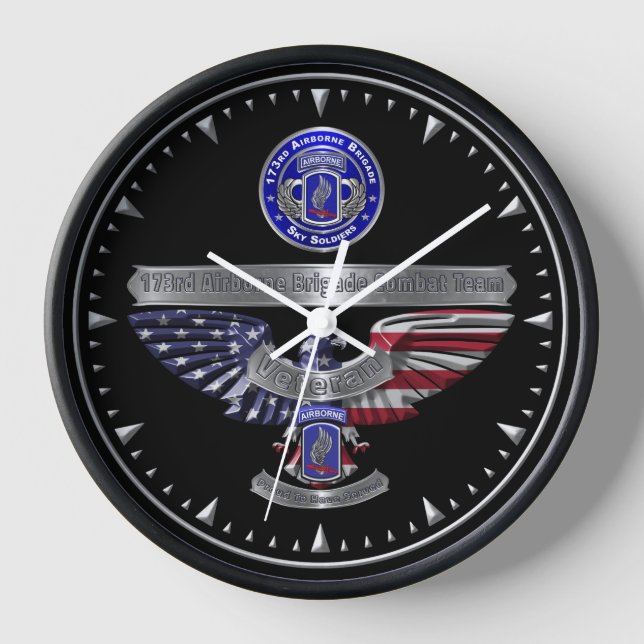 173rd Airborne Brigade Veteran Clock (Front)