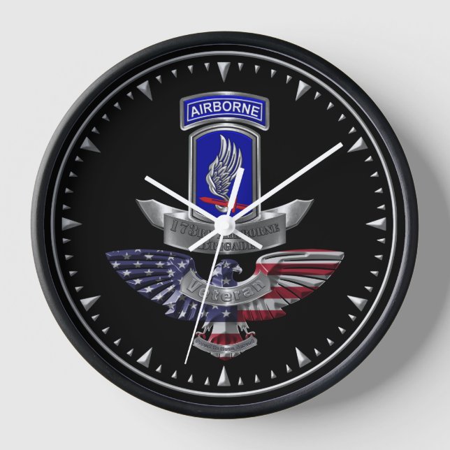 173rd Airborne Brigade Veteran Clock (Front)