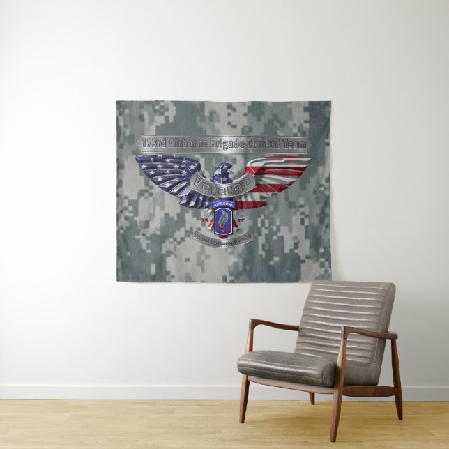 173rd Airborne “Proud To Have Served” Tapestry (In Situ (Horizontal))