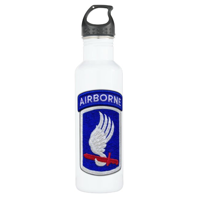 173rd airborne sky soldiers veterans vets 710 ml water bottle (Front)