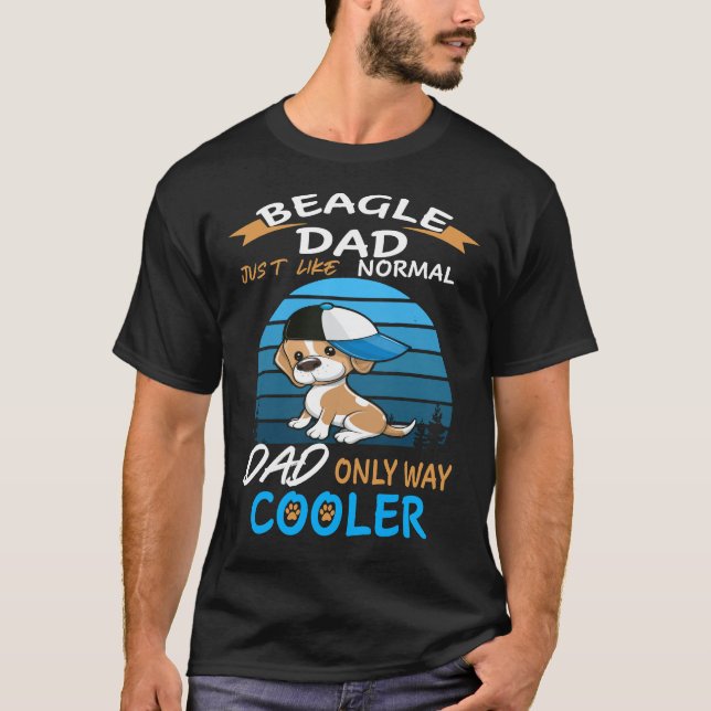174 Dad Beagle Dad Cooler T-Shirt (Front)