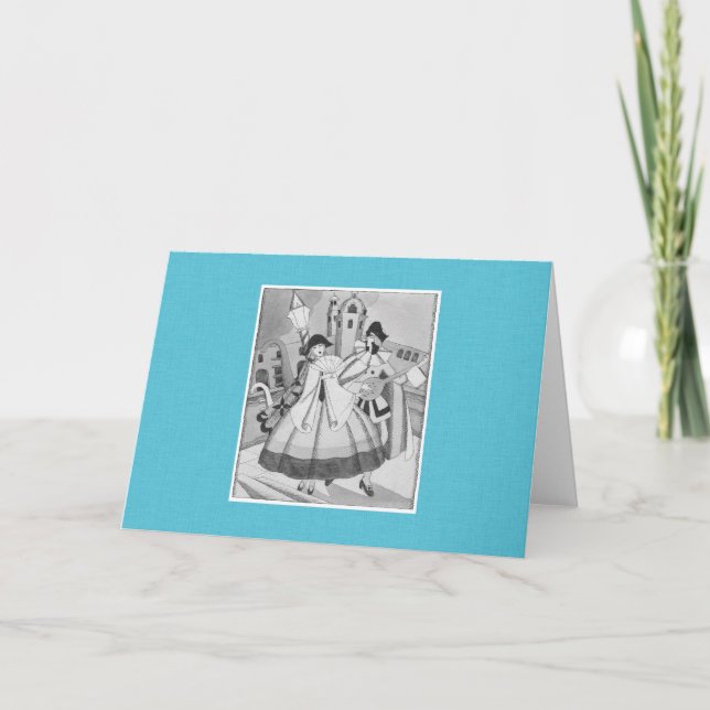 1750 Christmas in Venice in 1929 Holiday Card (Front)