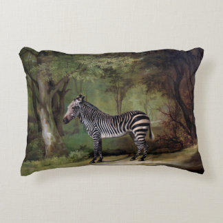 1763 antique painting of a zebra throw pillow