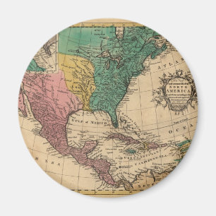 1763 North America Map Magnet
