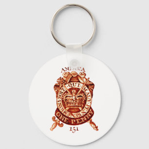 1765 American Tax Stamp Key Ring