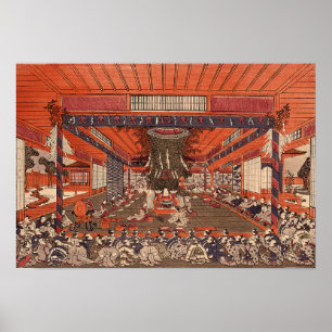 1770 Japanese Painting By Toyoharu Utagawa Poster