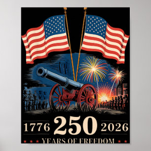 1776 2026 250 Years Of Freedom 250th American Anni Poster