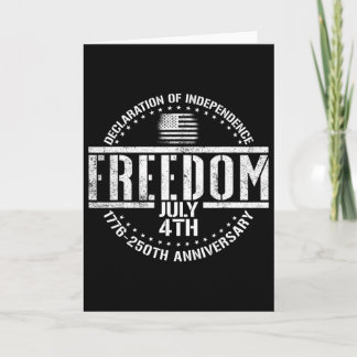 1776 2026 250th Anniversary Declaration Of Indepen Card