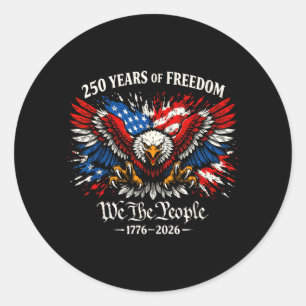1776-2026 250th Anniversary USA 250 Years of Classic Round Sticker