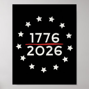 1776 2026 250th Anniversary Usa Betsy Ross Flag 4t Poster
