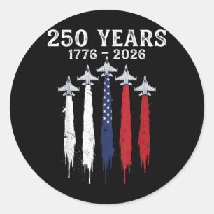1776-2026 250th Birthday USA 250 Years Anniversary Classic Round Sticker