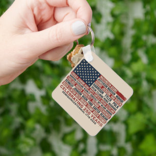1776-2026 America 250th Anniversary Presidents Car Key Ring