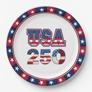 1776–2026 America Anniversary Paper Plate