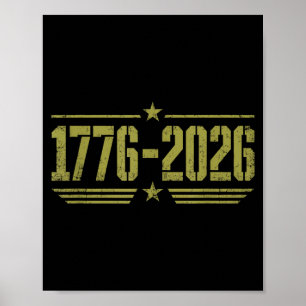 1776 2026 american patriot usa 4th of july poster