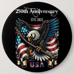 1776 2026 Happy Anniversary America 6 Cm Round Badge