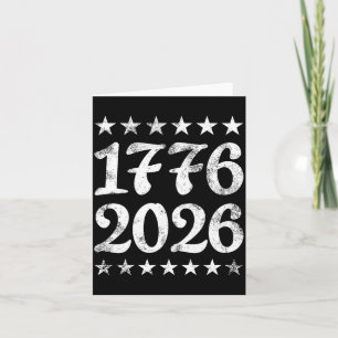 1776 2026 Patriotic Aamerica Usa Vintage Pride 4th Card