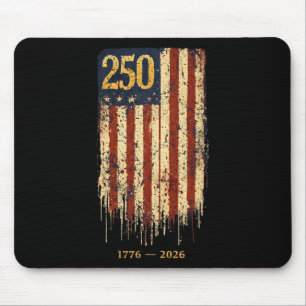 1776 2026 Patriotic Flag 250 Years Freedom Mouse Pad