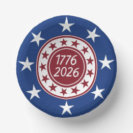 1776-2026 Patriotic Party Themed Paper Plate