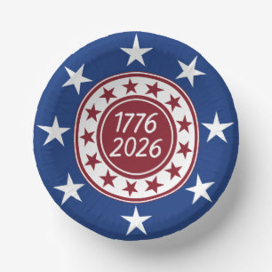 1776-2026 Patriotic Party Themed Paper Plate