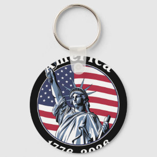 1776-2026 Statue Of Liberty America's 250th Souven Key Ring