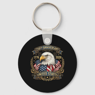 1776 2026 United States 250 Years 250th Patriotic Key Ring