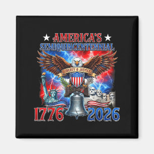 1776-2026 USA 250th Anniversary 4th of July Magnet