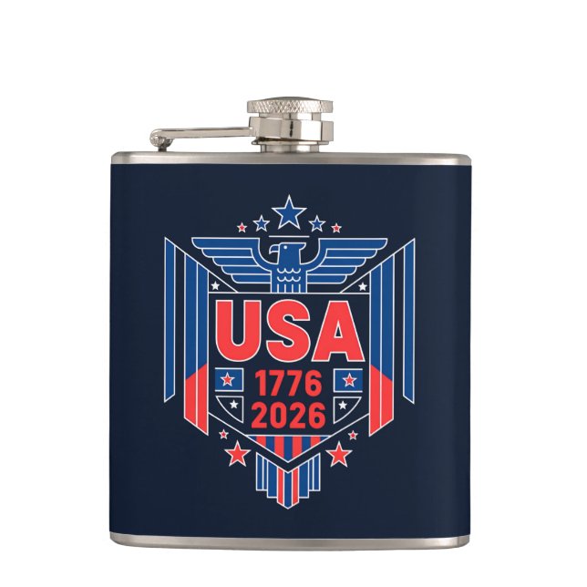 1776-2026 USA  HIP FLASK (Front)