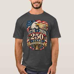 1776–2026 Vintage 250 Years USA Patriotic T-Shirt