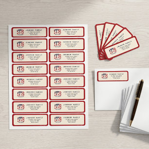 1776 4th of July Patriotic Independence Day Return Address Label