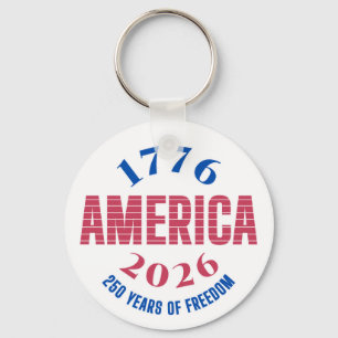 1776 AMERICA 2026 250 years freedom Key Ring