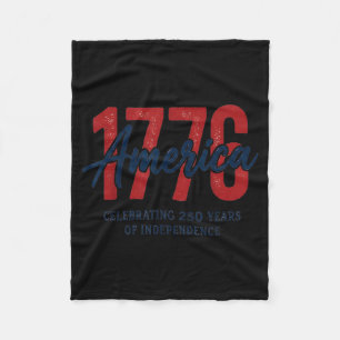 1776 America 250 Years Independence 2026 Fleece Blanket