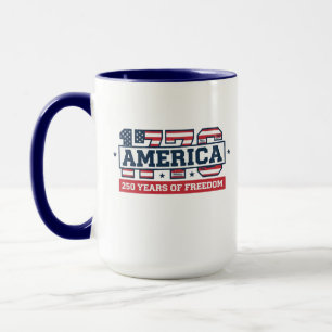 1776 America 250 Years Patriotic USA Anniversary Mug