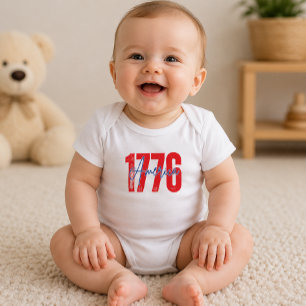 '1776 America' 250th Anniversary 4th of July Baby Bodysuit