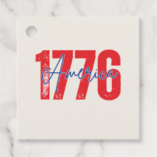 '1776 America' 250th Anniversary 4th of July Ivory Favour Tags