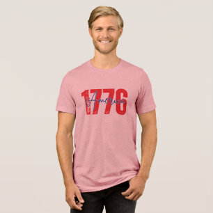 '1776 America' 250th Anniversary 4th of July  Tri-Blend Shirt