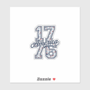 1776 America Floral Patriotic Vintage Vector Desig