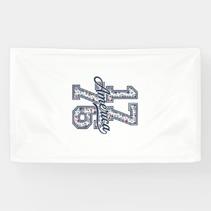 1776 America Floral Patriotic Vintage Vector Desig Banner