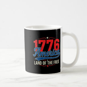 1776 America Land Of The Free Vintage Patriotic Coffee Mug