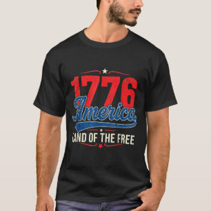 1776 America Land Of The Free Vintage Patriotic T-Shirt