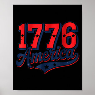 1776 america patriotic vintage poster