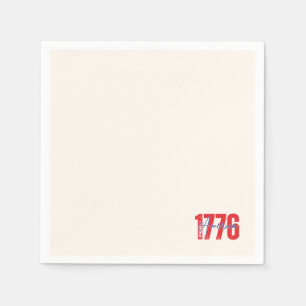 '1776 America' Soft Ivory Background 4th of July Napkin