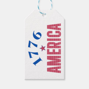 1776 AMERICA year of freedom Gift Tags