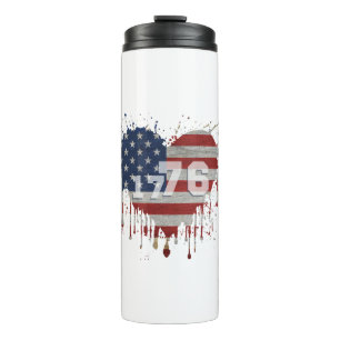 1776 American Flag Thermal Tumbler