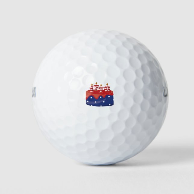 1776 Birthday Cake Golf Balls (Front)