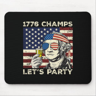 1776 Champs Washington Drink Beer 4th Of July Nove Mouse Pad