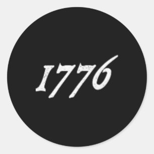 1776 Declaration Of Independence America Usa July Classic Round Sticker