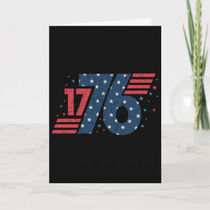 1776 Distressed Usa Flag Independence Day 4th Of J Card