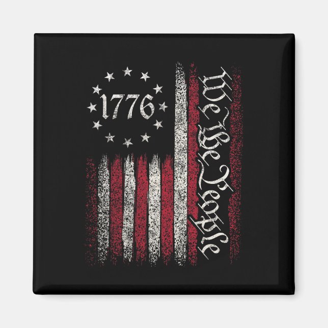 1776 Flag Constitution Independence Day American P Magnet (Front)